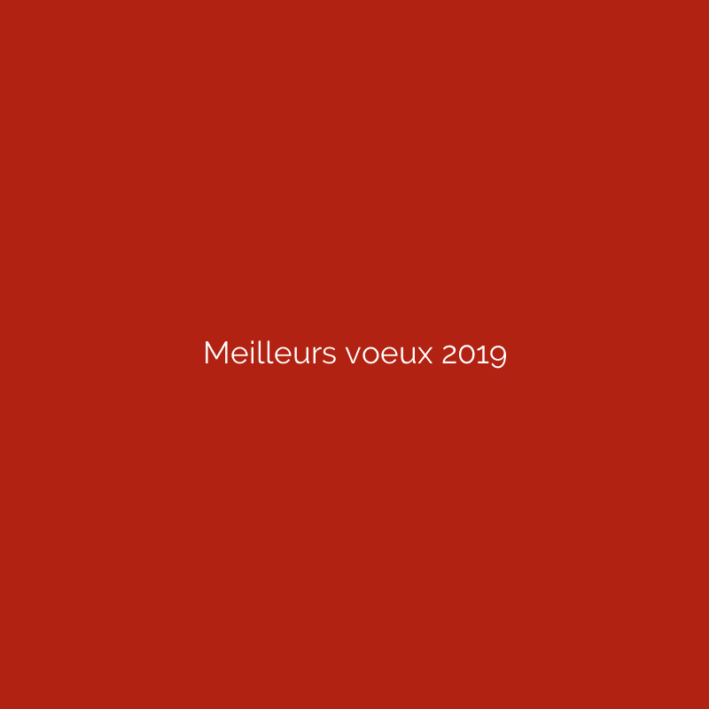 Meilleurs voeux 2019