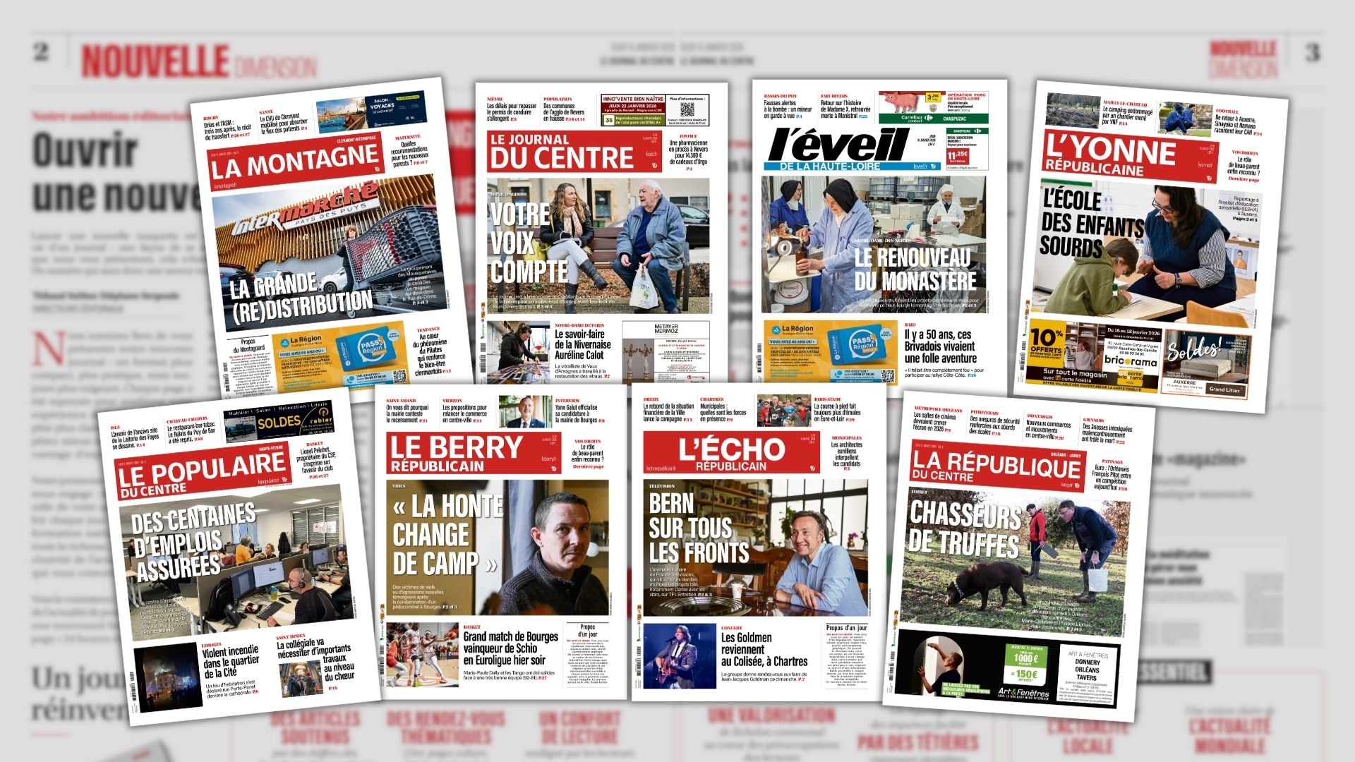 Le groupe Centre France modernise la maquette de ses titres pour renforcer l’expérience…